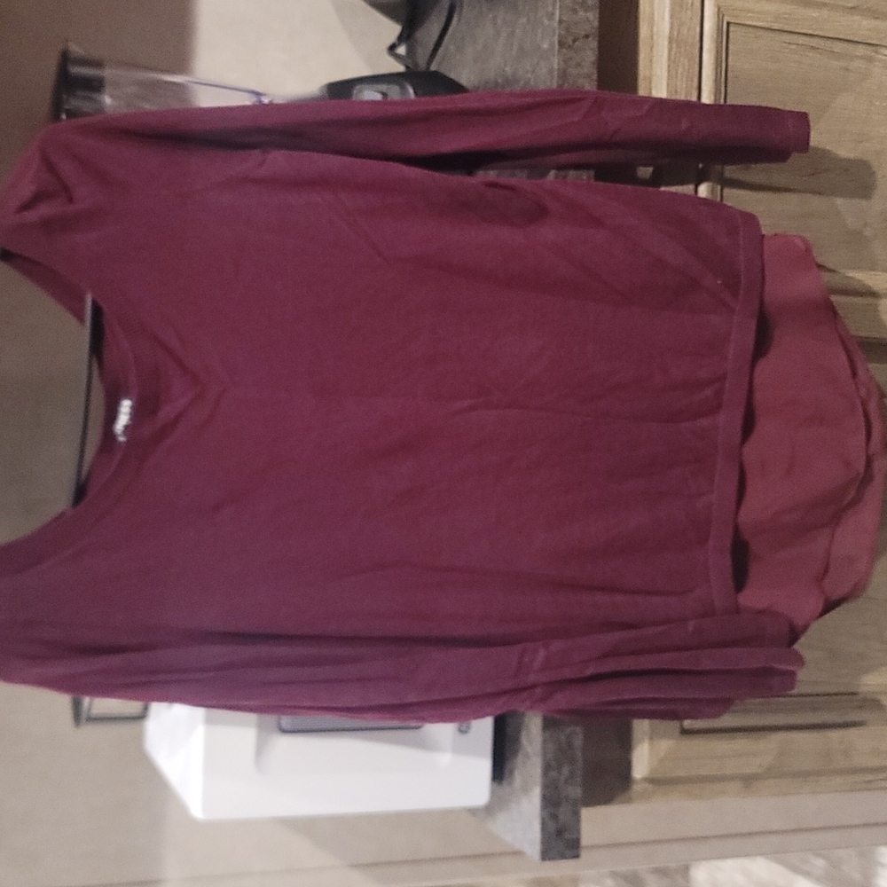 Burgundy long sleeve shirt